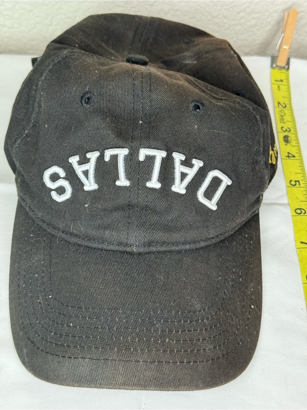 Dallas Embroidered Black Baseball Cap